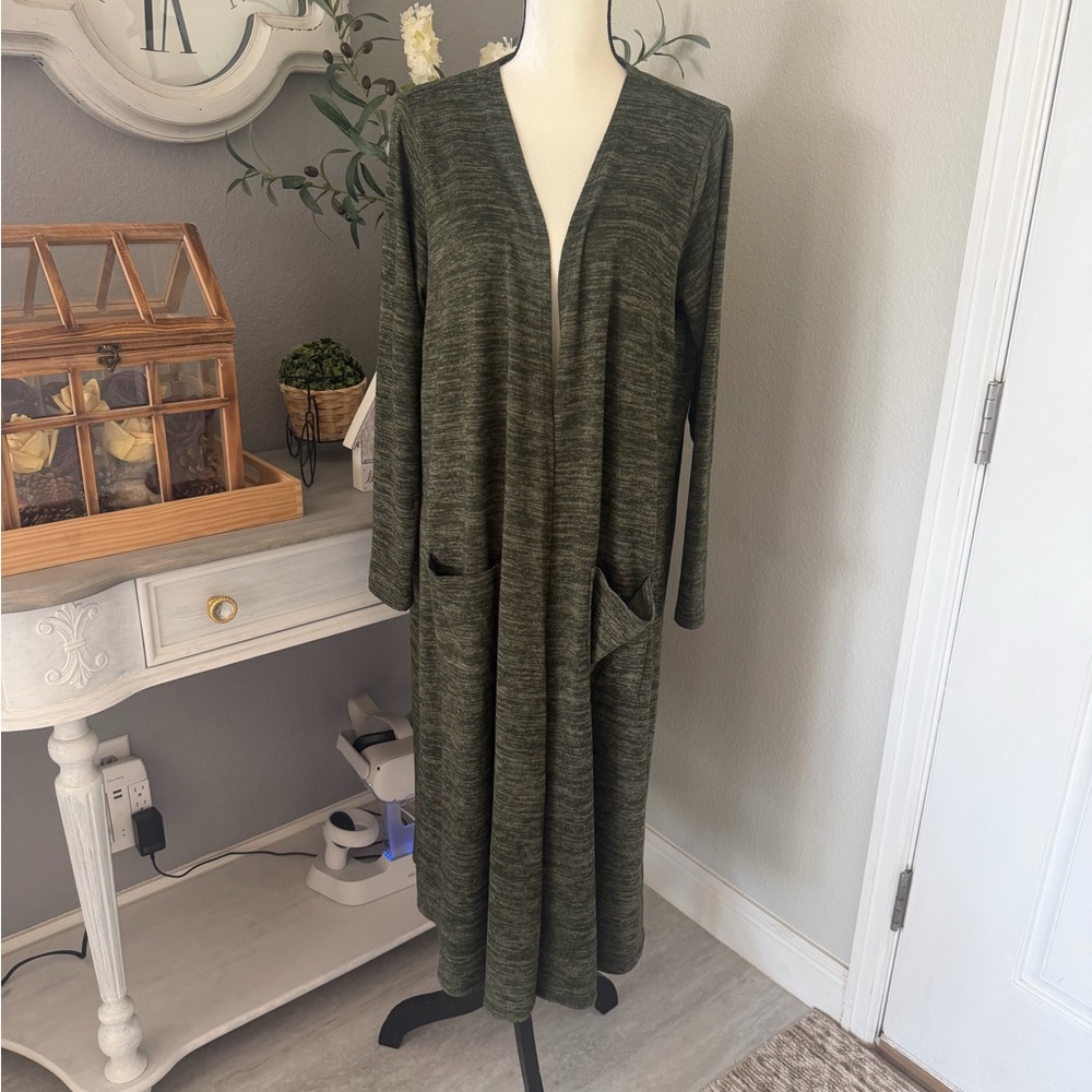 LuLaRoe Olive Green Long Jacket